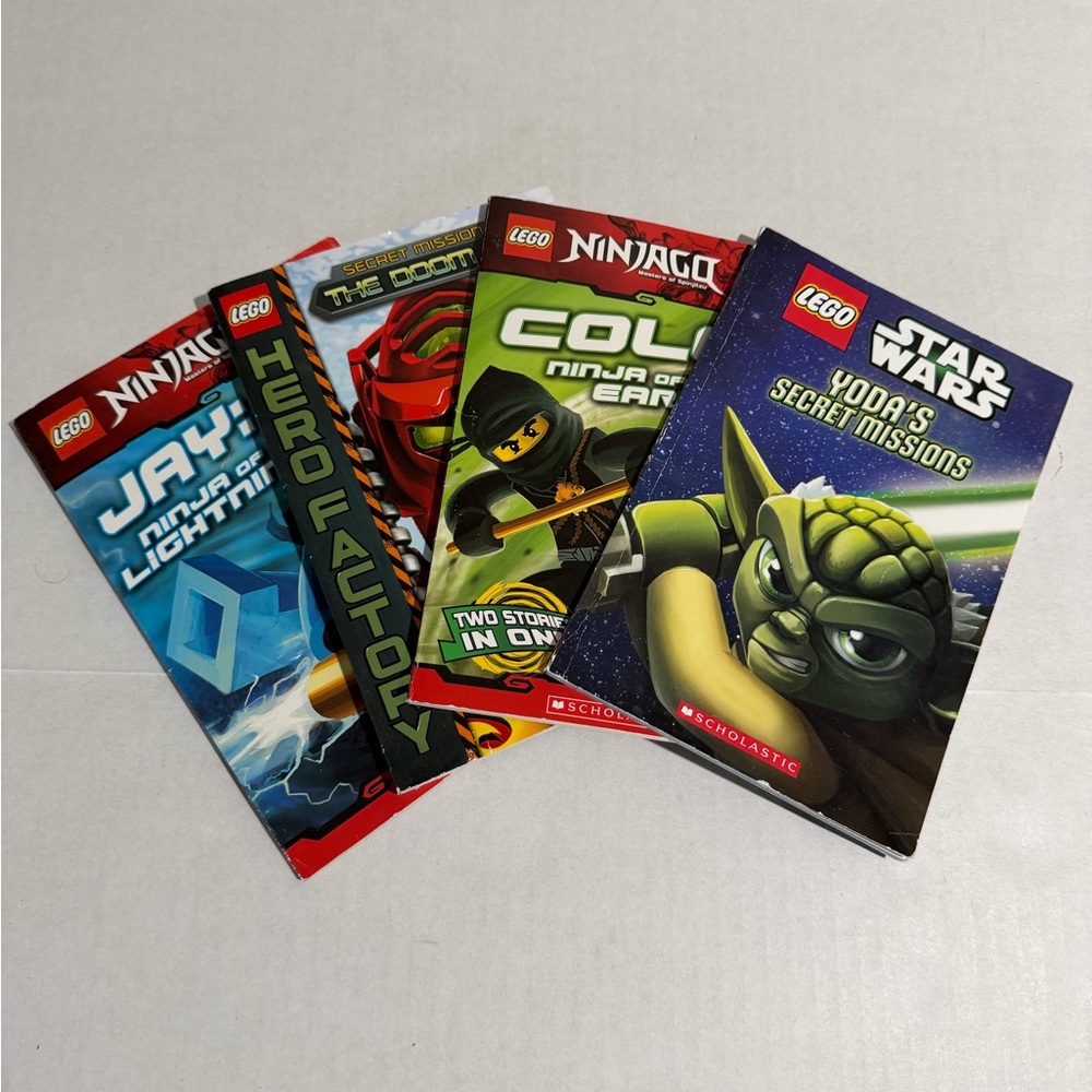 Scholastic‎ Lego chapter Books set of 4, star wars, ninjago, hero factory